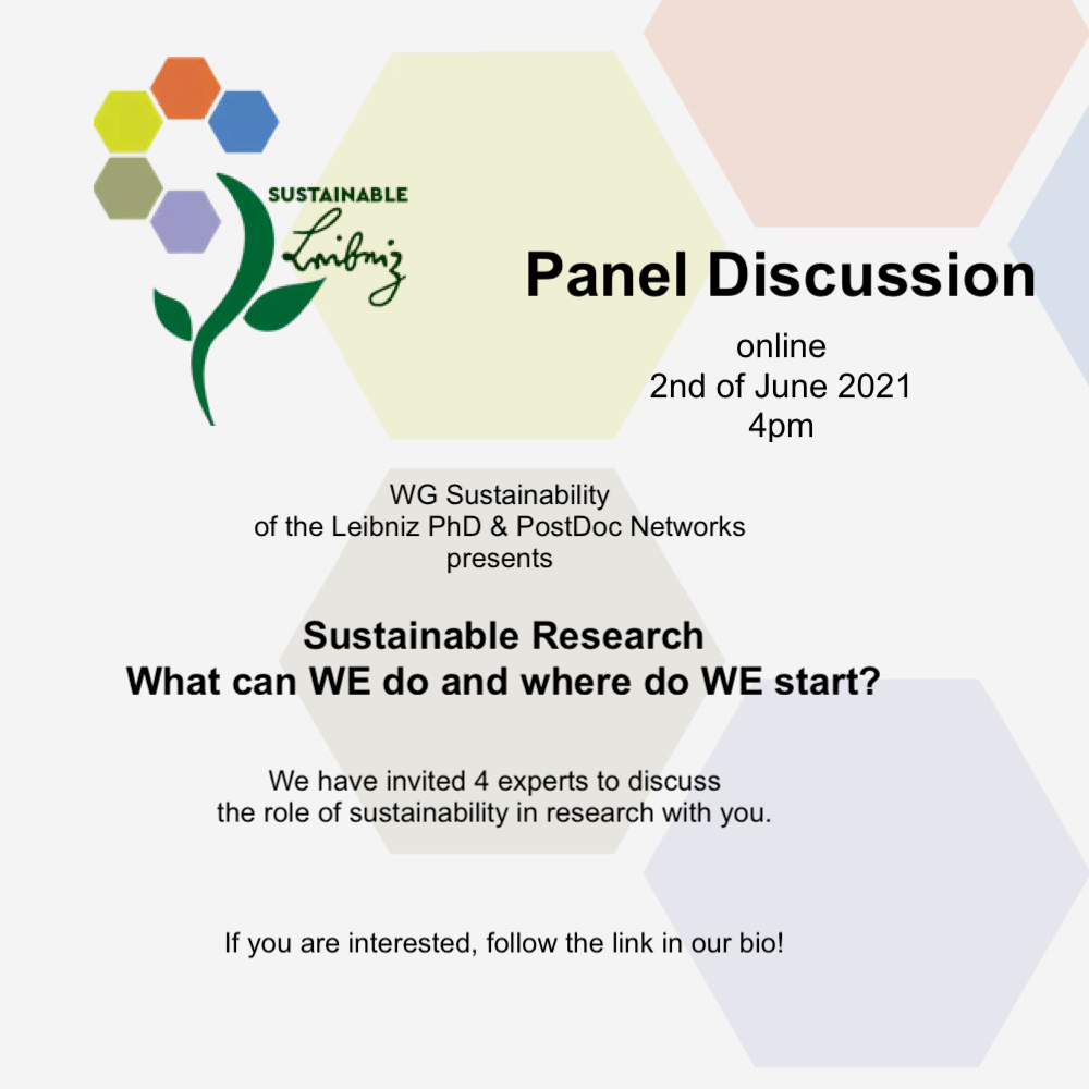 Invitation to a Panel Discussion on Sustainable Research