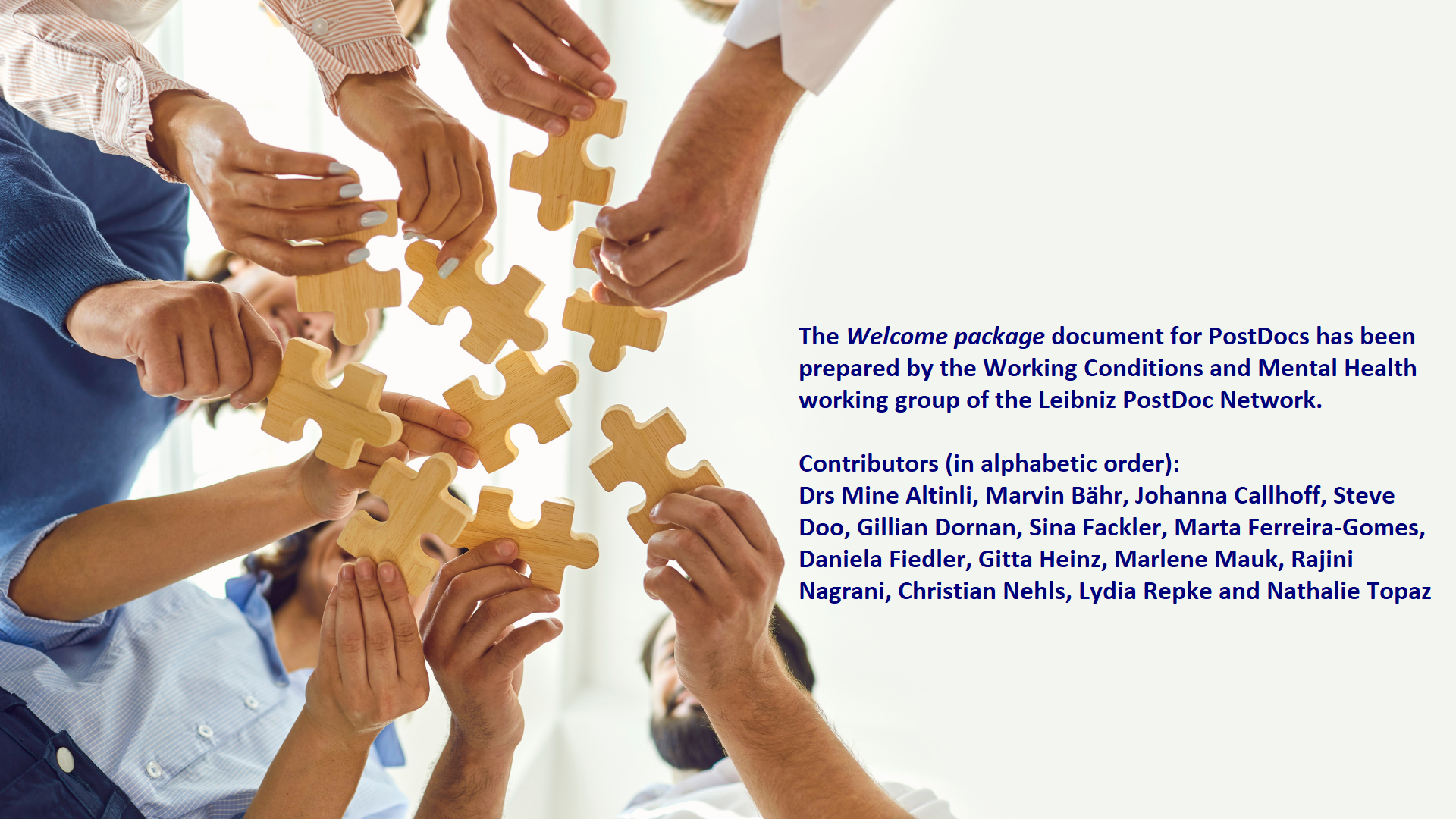 Welcome Package for PostDocs now available!