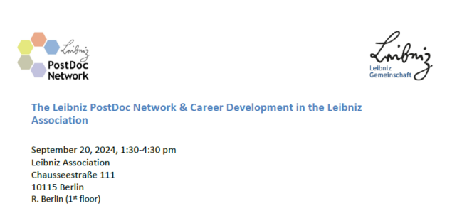 The Leibniz PostDoc Network & Career Development Information event The Leibniz PostDoc Network & Career Development Information event