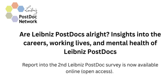 Report of the 2nd Leibniz PostDoc survey now published!